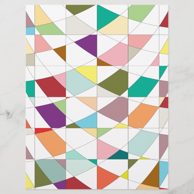 Papier à rebut Tapisserie couleur Abstraite (Devant)