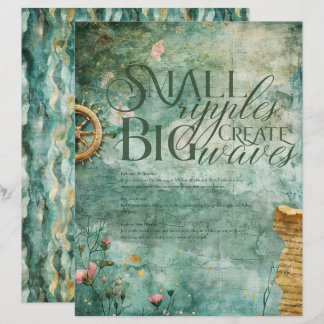 Papier à rebut Turquoise de l'océan marin marine