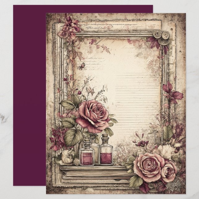 Papier à rebut Victorian & Lace (Devant / Derrière)