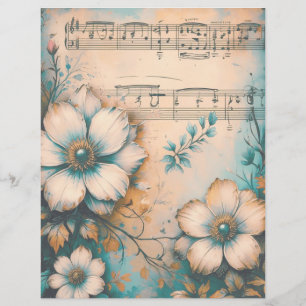 Papier à rebut vintage floral Chic Shabby