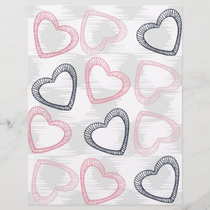 Papier à retouche cardiaques en ligne fine