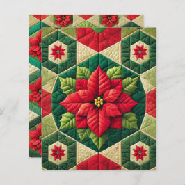 Papier à retouche Hexagon Patchwork Poinsettia