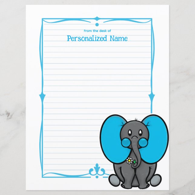 Papier à revêtement bleu Phant Belly (Devant)