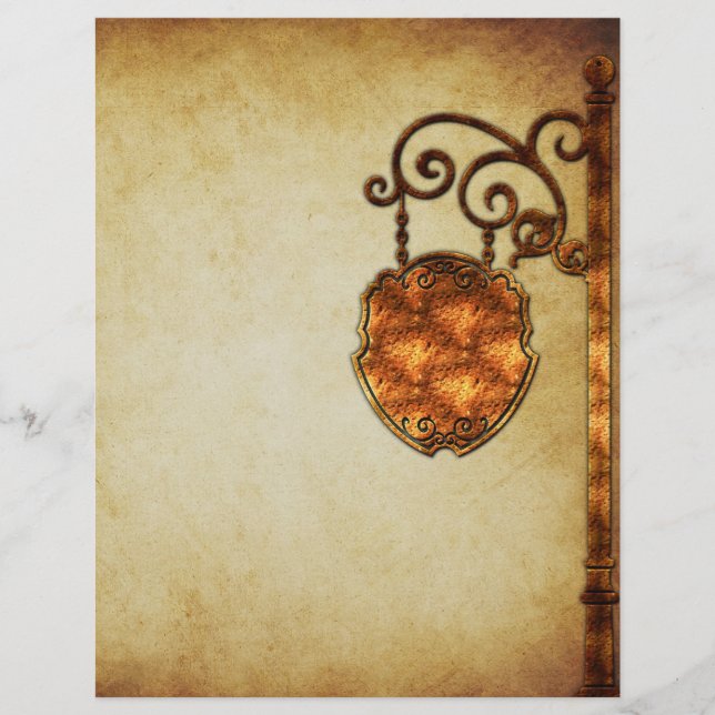 Papier à scandale à caractères rustiques à motif a (Devant)