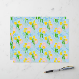 Papier à scandale à jonquilles jaunes