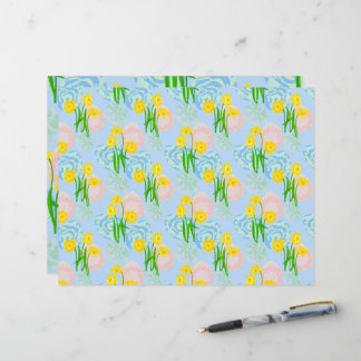 Papier à scandale à jonquilles jaunes