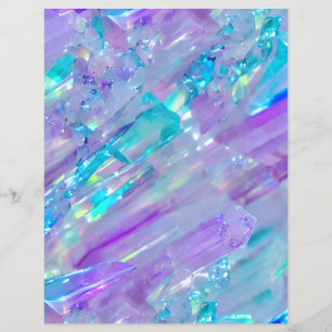 Papier à scandale en cristal d'Aquamarine et d'Amé