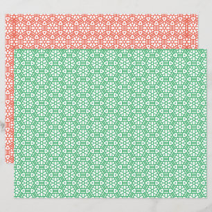 Papier à scandale - Hexagon et Barres en 2 couleur