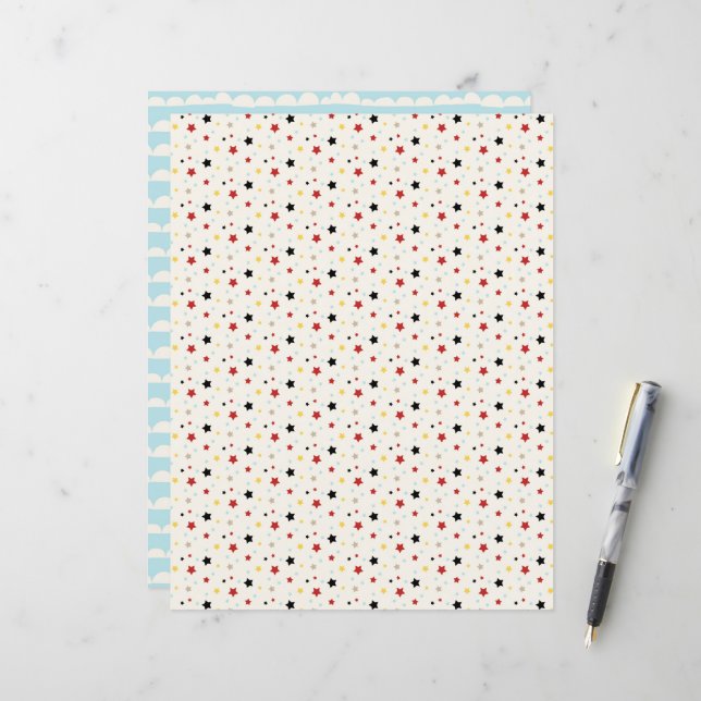 Papier à scandale Magic Tiny Stars (Devant/Arrière en situation)