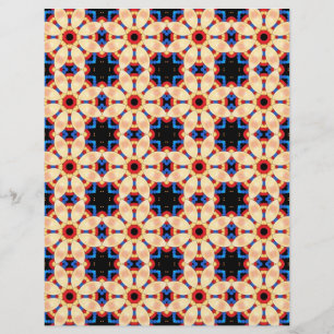 Papier à scandale Motif rouge jaune bleu