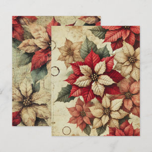 Papier à scandale Poinsettia Grungy Tattered
