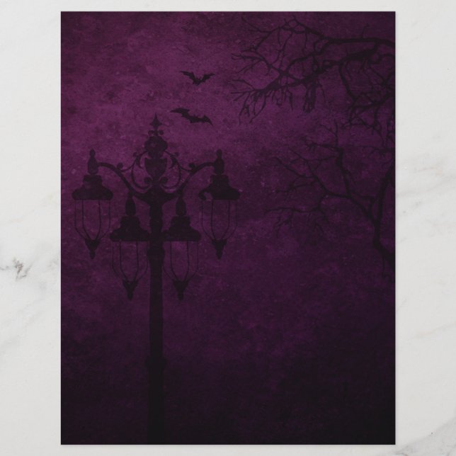 Papier à scandale pour Halloween gothique victorie (Devant)