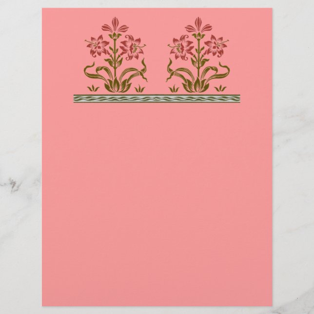 Papier à scandale rose à motif rouge (Devant)