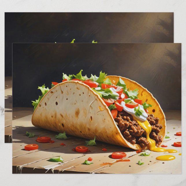 Papier à scandale Taco Still Life (Devant / Derrière)