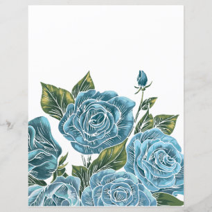 Papier à scandale Victorian Blue Rose Journal