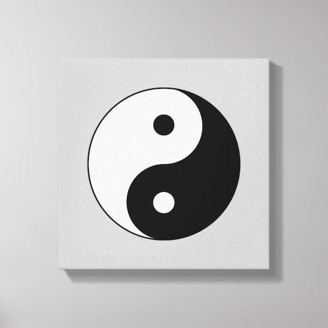 Papier à toile étirée Yin-Yang noir et blanc (Recto)