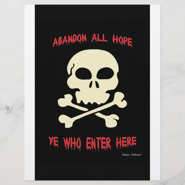 Papier Abandonnez tous les espoirs que vous qui entrez ic (Devant)