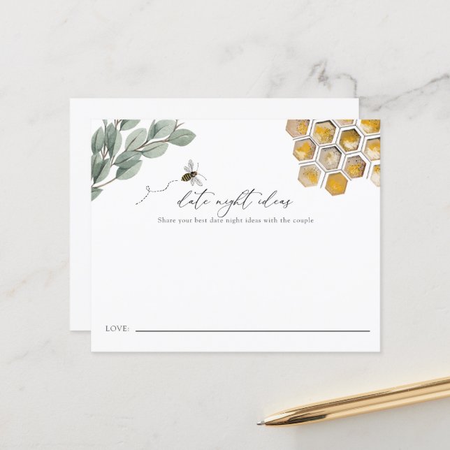 Papier Abee Date Night Ideas Fête des mariées (Devant/Arrière en situation)