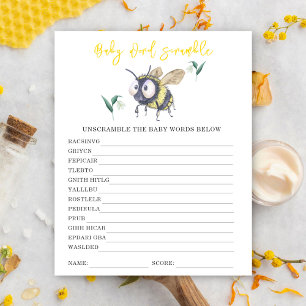 Papier Abeille - Mélange de mots pour bébé