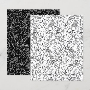 Papier Abstrait Black Wavy Lines Livre blanc