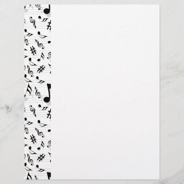 Papier Abstrait Compositeur - Motif de notes musicales (Devant)