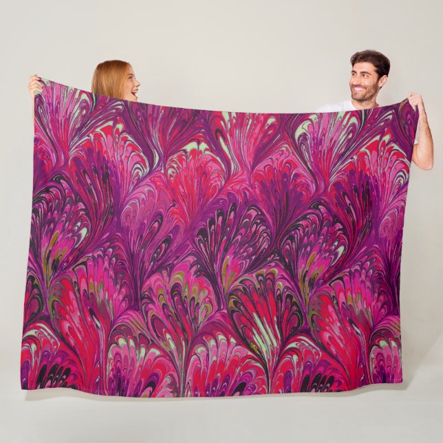 PAPIER, ABSTRAKT PINKPATTER, WIRBEL FLEECEDECKE (Beispiel)