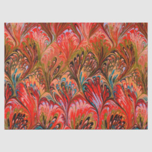 PAPIER, ABSTRAKTES BLUE-PATTER SEIDENPAPIER