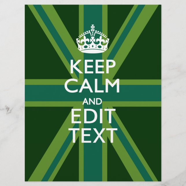 Papier Accent Vert Gardez Le Calme Et Votre Texte Union J (Devant)