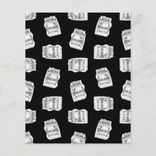 Papier Accordiations vintages Fun Music Art Design Noir