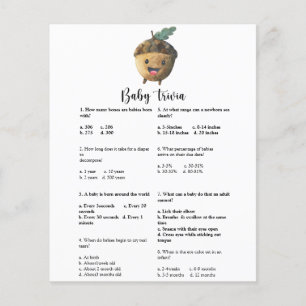 Papier Acorn - Trivia bébé Jeu Baby shower