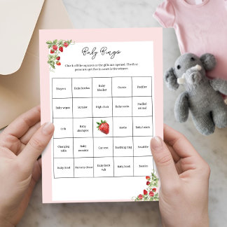 Papier Activité de loto bébé fraise aquarelle