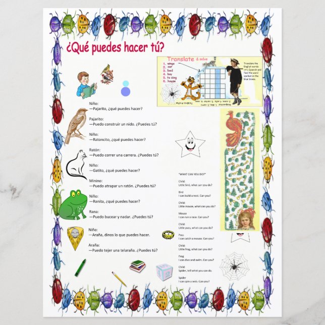 Papier Activités bilingues pour les enfants (Devant)