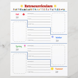 Papier Activités Extrascolaires pour Enfants à Imprimer