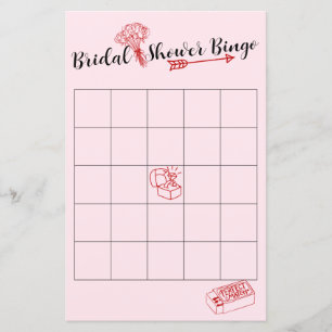 Papier Adorable Fête des mariées rose et rouge Jeu de Bin