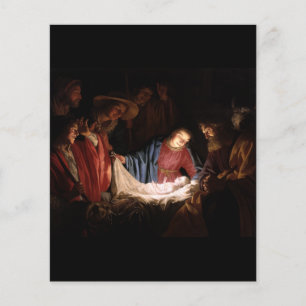 Papier Adoration des bergers par Gerard van Honthorst