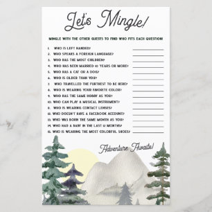 Papier Adventure Attend ! Mingle ! Jeu baby shower