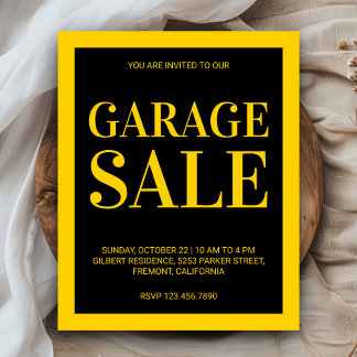 Papier Affiche de vente de garage