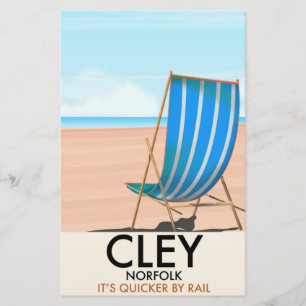 Papier Affiche de voyage vintage Cley Norfolk