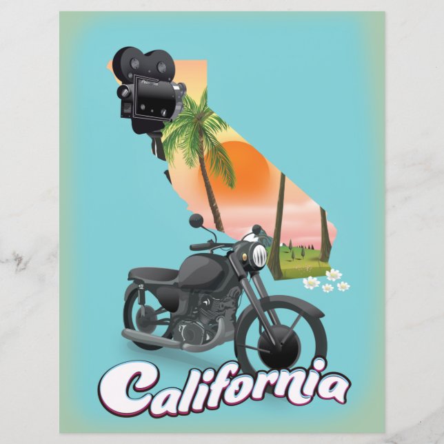 Papier affiche vintage California Travel (Devant)