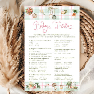 Papier Agricoles locales Market Girl Baby Trivia Jeu