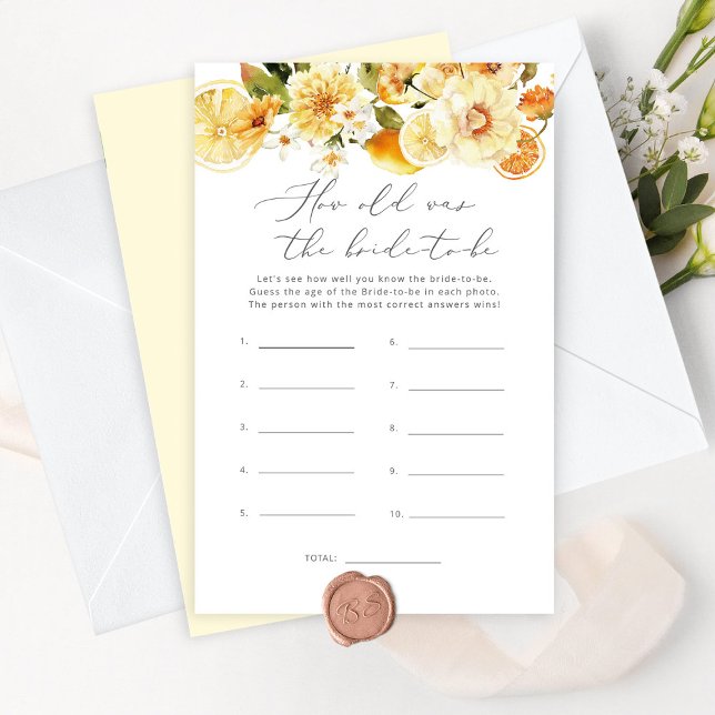 Papier Agrumes floraux Quel âge avait la mariée pour être (Créateur téléchargé)