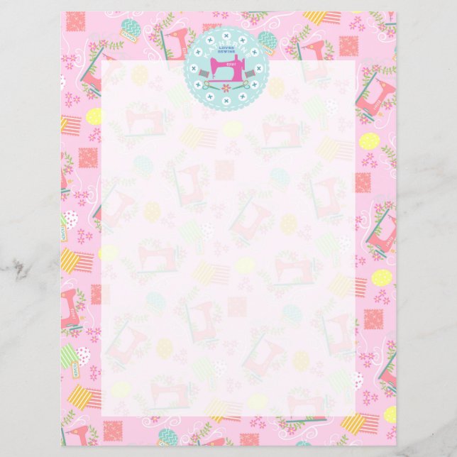 Papier Aimer Machine à coudre rose (Devant)