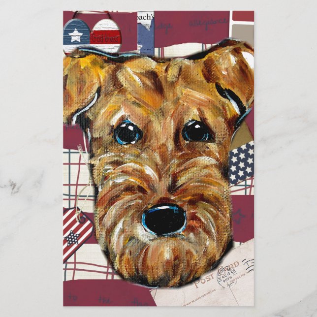 PAPIER AIREDALE TERRIER (Devant)