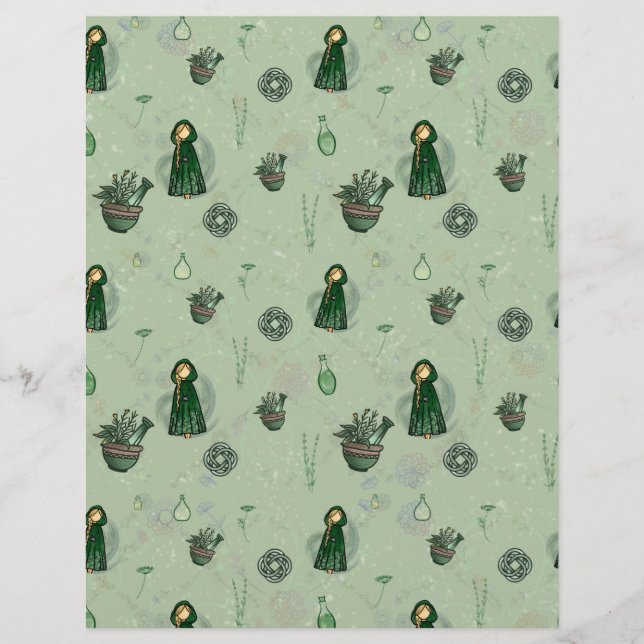 Papier Airmid, déesse celtique de la guérison (Devant)