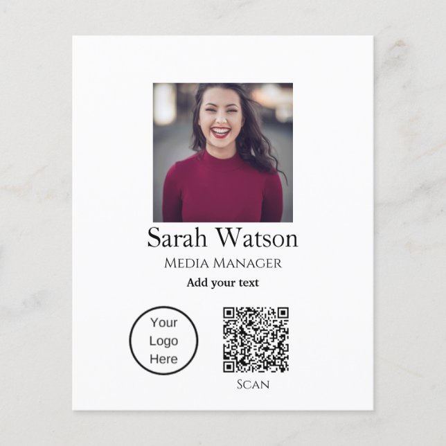 Papier Ajouter votre nom image titre détails commerciaux  (Devant)