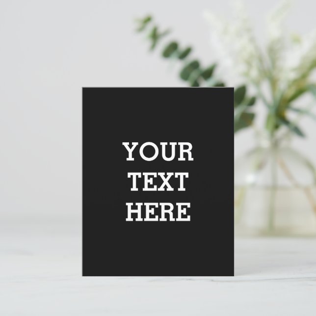 Papier Ajouter votre propre texte personnalisé ici noir e (Debout devant)