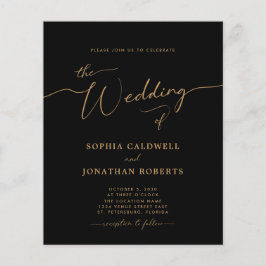 Papier All in One Budget Gold Calligraphy Wedding Invitat