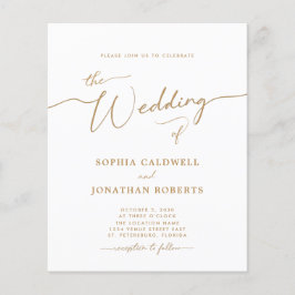 Papier All in One Budget Gold Calligraphy Wedding Invitat