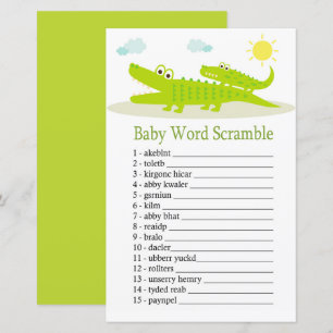 Papier Alligator Baby jeu de brouillage de mot