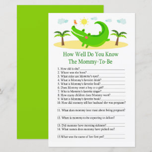 Papier Alligator Connaissez-vous bien le jeu baby shower